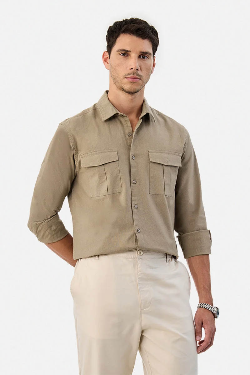 SNITCH Double Pocket Regular Fit Shirt